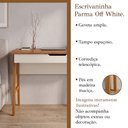 Ver imagem 2 de Escrivaninha Parma Off White e Freijó para Escritório e Home Office com Design Moderno