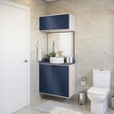 Ver imagem 1 de Conjunto para Banheiro com Basculante Kappesberg Celeste 2 Peças Branco/azul 80cm