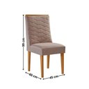 Ver imagem 4 de Conjunto Sala de Jantar Mesa Tampo MDF 6 Cadeiras Sakura Marrom/Capuccino/Marromle/Off White
