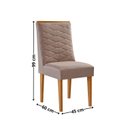 Ver imagem 4 de Conjunto Sala de Jantar Mesa Tampo MDF 6 Cadeiras Sakura Marrom/Capuccino/Marromle/Off White