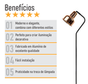Ver imagem 6 de Kit com 2 Luminárias Coluna Abajur Piso Chão Spot City - Cobre
