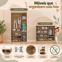Ver imagem 5 de Quarto de Bebê Completo com Berço Americano 3 em 1 e Colchão Incluso Flor Multimóveis MP4927
