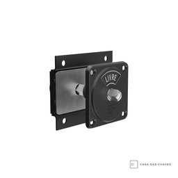 Fechadura Livre Ocupado Banheiro 3f Tarjeta Livre/ocupado Preto - 3 Fechadura Livre Ocupado Banheiro 3f Tarjeta Livre/ocupado Preto - 3