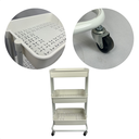 Ver imagem 3 de Prateleira Organizador Multiuso 3 Andares com Rodinhas Branco