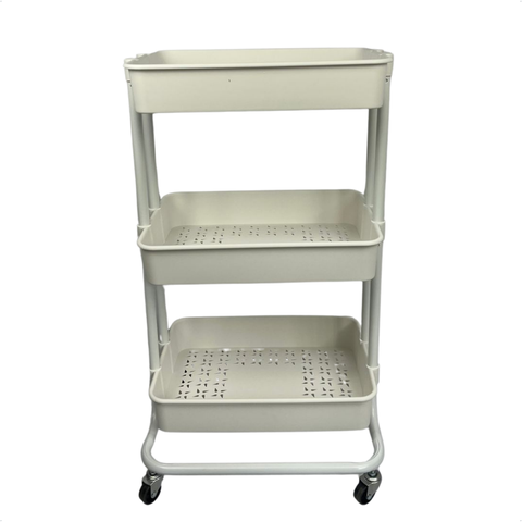Prateleira Organizador Multiuso 3 Andares com Rodinhas Branco
