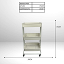 Ver imagem 7 de Prateleira Organizador Multiuso 3 Andares com Rodinhas Branco