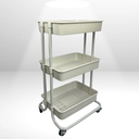 Ver imagem 5 de Prateleira Organizador Multiuso 3 Andares com Rodinhas Branco