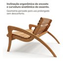 Ver imagem 3 de Conjunto Isa Namoradeira e 2 Poltronas Madeira Maciça Área Externa Jardim – Arveni
