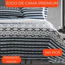 Ver imagem 4 de Jogo de Cama Queen Duplo 4 Peças Sultan Realce Premium Akira