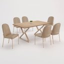 Ver imagem 3 de Conjunto para Sala de Jantar Mesa Império 120x90 com 6 Cadeiras Rubi
