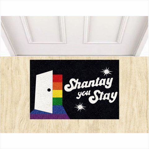 Tapete Capacho Shantay You Stay Lgbt 60x40 Cm Antiderrapante