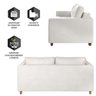 Sofá Cama Casal Marcelle com 2 Lugares em Bouclé e Pés de Madeira Talento Móveis - 2