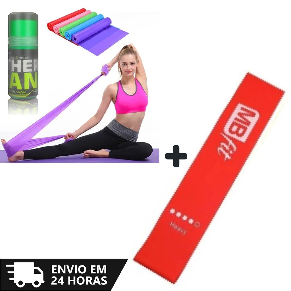 1 Faixa Elástica Thera Band + 1 Mini Band Kits:Forte - 1