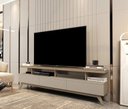 Ver imagem 1 de Rack para TV até 72 Polegadas MDF 180cm Pés em Madeira Maciça Vivare 3 Gavetas