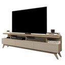 Ver imagem 2 de Rack para TV até 72 Polegadas MDF 180cm Pés em Madeira Maciça Vivare 3 Gavetas