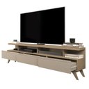 Ver imagem 4 de Rack para TV até 72 Polegadas MDF 180cm Pés em Madeira Maciça Vivare 3 Gavetas