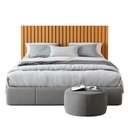 Ver imagem 2 de Cabeceira de Casal/queen com Ripado Zoe - Casa Móveis Br - Nature