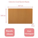 Ver imagem 3 de Cabeceira de Casal/queen com Ripado Zoe - Casa Móveis Br - Nature