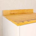 Ver imagem 2 de Mesa de Cabeceira Retrô Mesinha Cantinho Quarto com Gavetas Organizadoras Off White Nature-Lojas RPM