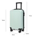 Ver imagem 6 de Mala de Viagem Bordo Anac Rigida 4 Rodinhas 360 Cadeado Senha Bolsa Pequena Aviao Verde