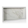 Nicho de Porcelanato Banheiro Estante 60x30x7 - Carrara Borda Branco - 4