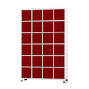 Ver imagem 1 de Armário Roupeiro De Aço 24 Portas Para Vestiário Academia Locker Vermelho