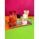 Ver imagem 2 de Bandeja de Banheiro Espelhada - Prata / Prateada 24x11cm