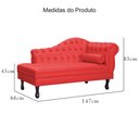 Ver imagem 6 de Recamier Divã Larissa Capitonê Lado Esquerdo Corino Cores - S.A Móveis - Vermelho