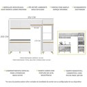 Ver imagem 5 de Cozinha Compacta 4 Peças Com Armário E Balcão Branca