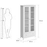 Estante Livreiro 2 Portas 1 Gaveta Ditália E-954 cor:branco - 2