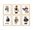 Ver imagem 1 de Kit Quadro Infantil Urso Polo Rl Quarto Menino Bebê