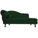 Ver imagem 5 de Kit Diva Recamier Diana 185cm Lado Direito e 02 Poltronas Classic Suede Verde - ADJ Decor
