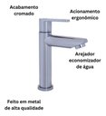 Ver imagem 3 de Torneira para Banheiro Cromada Acqua Metais Linha Luxor Prateado Brilhante