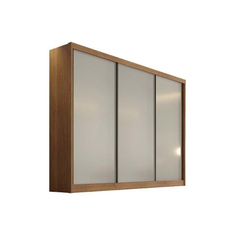 Guarda Roupas 3 Portas de Correr de e 8 Gavetas Sollo-logan Cumaru-fendi - Novo Horizonte