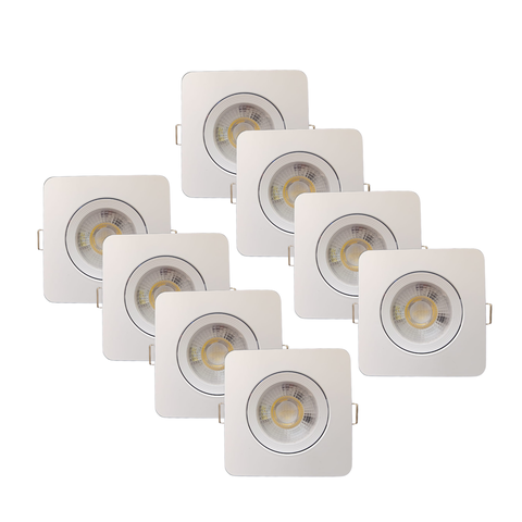 Kit C/ 8 Luminária Spot de Embutir Superslim Branco 6500k