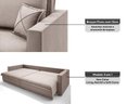 Ver imagem 4 de Sofá Tango 2,40m sem Caixa, Retrátil e Reclinável Velosuede - Netsofas - Bege
