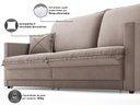 Ver imagem 3 de Sofá Tango 2,40m sem Caixa, Retrátil e Reclinável Velosuede - Netsofas - Bege