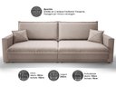 Ver imagem 2 de Sofá Tango 2,40m sem Caixa, Retrátil e Reclinável Velosuede - Netsofas - Bege