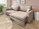 Ver imagem 1 de Sofá Tango 2,40m sem Caixa, Retrátil e Reclinável Velosuede - Netsofas - Bege
