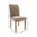 Ver imagem 4 de Mesa de Jantar Redonda Dani Mdf com 4 Cadeiras Estofadas Suede Cinamomo Joli Molci