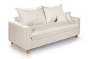 Ver imagem 1 de Sofa Living com Bau Multiuso 3 Lugares em Linho Pes em Madeira: Marmore