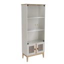 Ver imagem 2 de Cristaleira 70cm 4 Portas com Pintura 3d Palhinha e Vidro Mb 1005 Movelbento