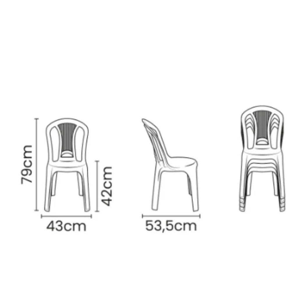 Kit 20 Cadeiras Branca Búzios Tramontina 154kg - 9