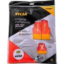 Ver imagem 3 de Colete Sinalização Refletivo Vic 71316 Alta Visibilidade Laranja Verde Fluorescente Vicsa