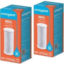 Kit 2 Refil Filtro com Carvão Ativo Acqua 200 Carbon Block 7' Acquabios - 4
