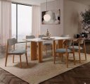 Ver imagem 3 de Sala de Jantar Moderna 6 Cadeiras Cristal - Imperial Móveis