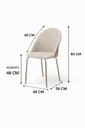 Ver imagem 2 de 2 Cadeiras de Jantar Design Gota Escandinavo Off White