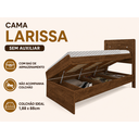 Ver imagem 3 de Cama Solteiro com Baú Larissa Estrutura MDF/MDP Branca