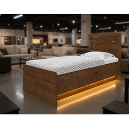 Cama Solteiro com Baú Larissa Malbec – Armazenamento Funcional - 2