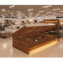 Ver imagem 1 de Cama Solteiro com Baú Larissa Malbec – Armazenamento Funcional